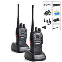 2PCS/LOT Baofeng BF-888S Walkie Talkie 5W Handheld Pofung bf 888s UHF 400-470MHz 16CH Two-way Portable CB Radio