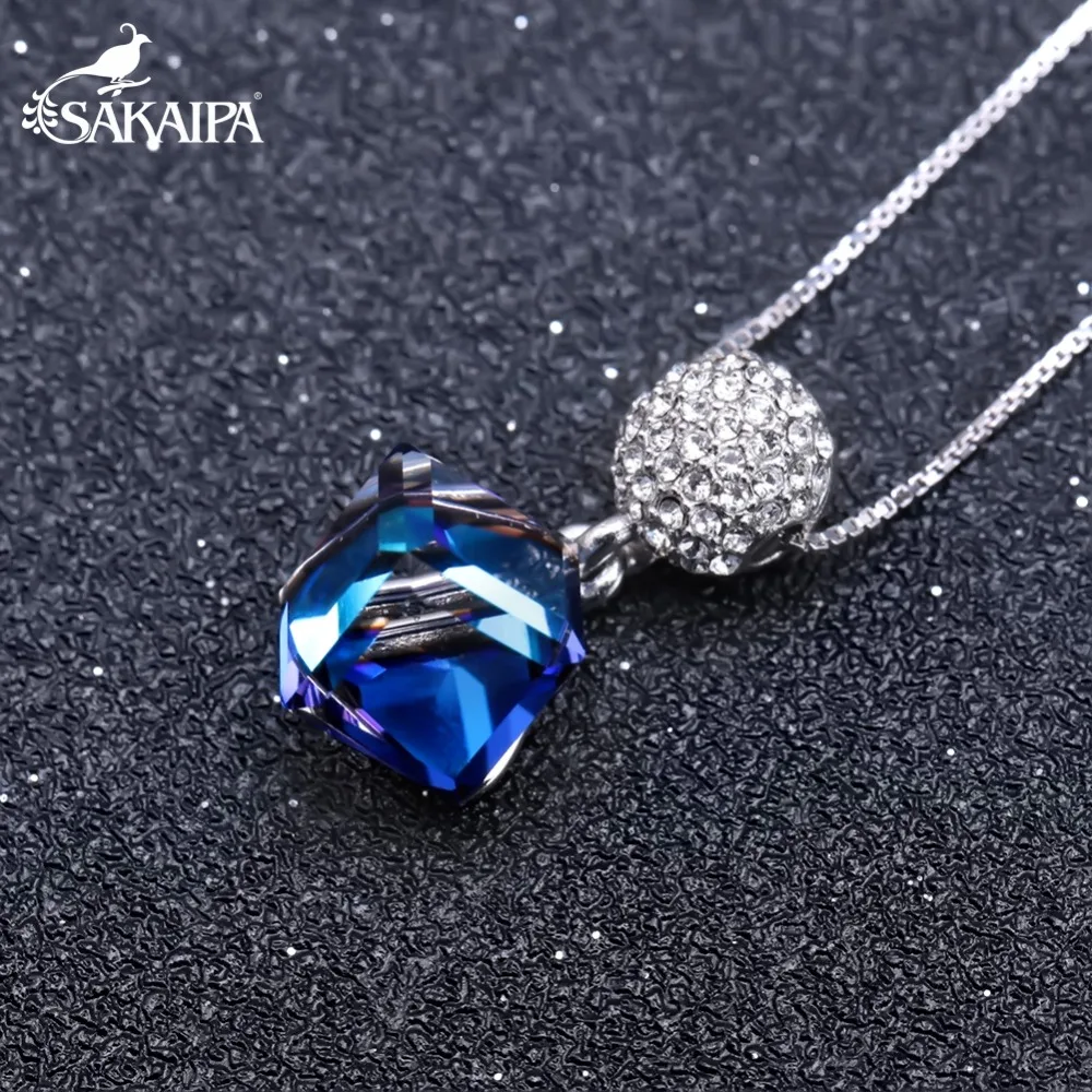 Mystic Цвет Swarovski Element Кристалл колье с кулоном модные украшения цепочки и ожерелья