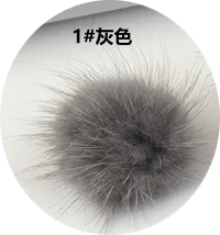 Ritoule Handmade earrings made ornaments Hair Barrette material 50mm mink fur ball DIY hairpin headdress flower accessories - Цвет: 1