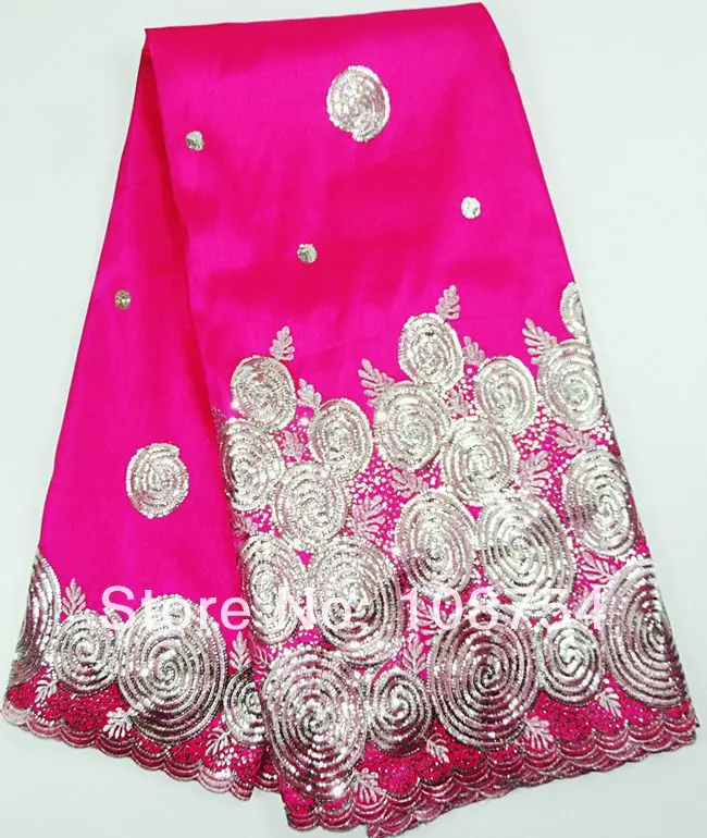 Индии джордж ткань Кружево материал Новый дизайн 5 ярды / часть Бесплатная