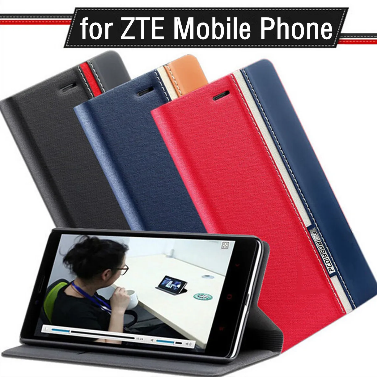 

New case for ZTE Blade L5 L5 Plus/ L3/ D3 X5/ V7 Lite/ X7 V6 D6/ D2 X3/ A510 Double color Flip PU Leather back cover Shell