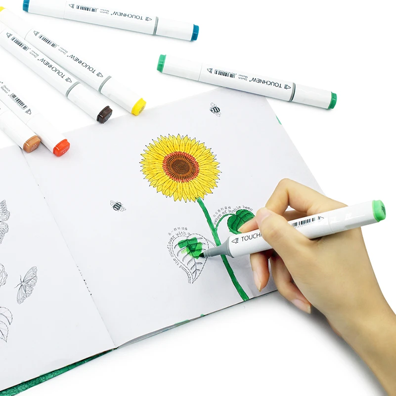 Preise Beruf Kunst Marker TOUCHNEW Marker Set 30 40 60 80 168 Set Doppel Headed Marker Künstler Für Draw Manga Kalligraphie Pinsel Stift