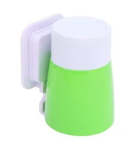 Настенные наклейки с сильным следом зубной щетки Висячие мыть стакан набор держатель зубной щетки Многофункциональный Personas - Цвет: Green