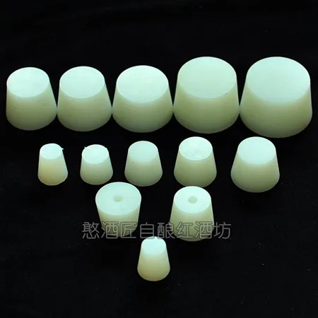 

2pcs 3# -11# Silicone Plug With Hole for Airlock Valve Bubbler Brew Wine Food Grade Silicone Rubber Stopper