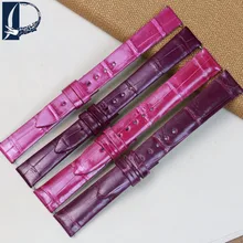 Pesno Rose Red Purple Dark Purple Lady s Watch Accessories Crocodile Leather Watch Band Strap Suitable