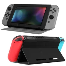 DOITOP полный защитный чехол из искусственной кожи чехол для Nintendo Switch Черный ультра тонкий Cas Caso Funda De Cuero с поддерживающей подставкой из ТПУ и пластика C4