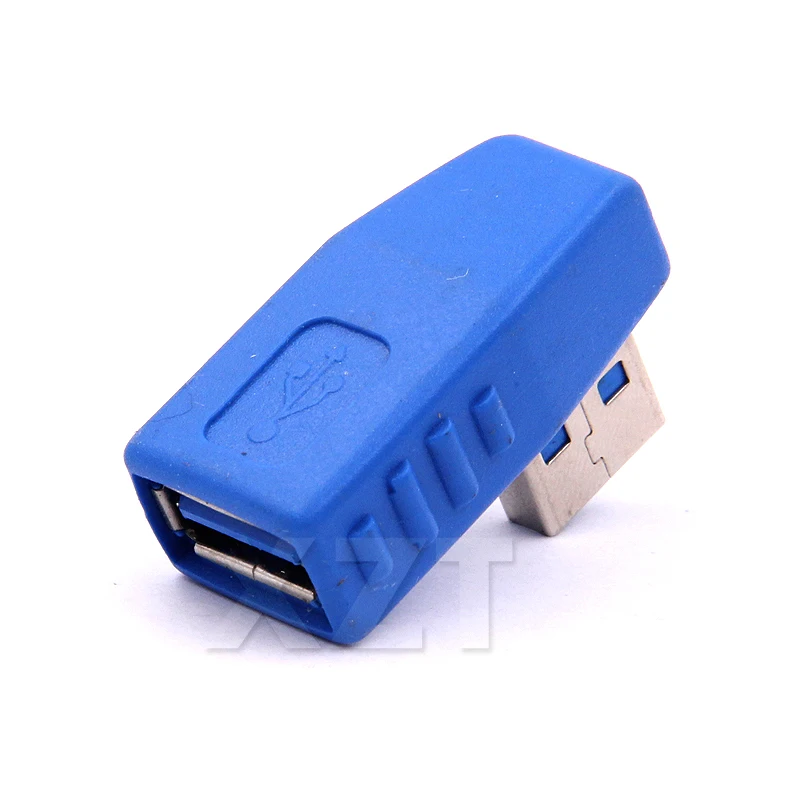 Новинка, 1 шт., USB 3,0, 90 градусов, левый USB, мужской на женский, адаптер, USB 3,0, мужской на женский, 90 градусов, конвертер