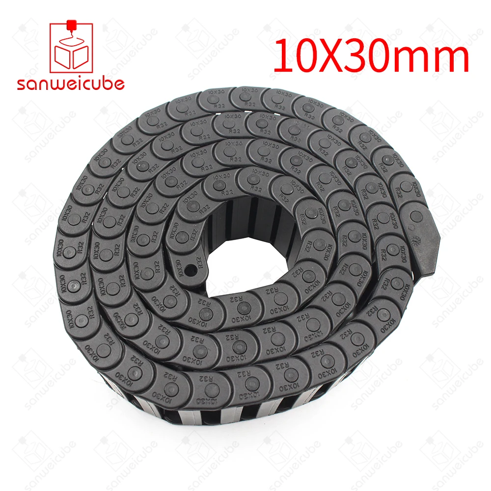 Transmission Chains 10 x 30mm L1000mm Cable Drag Chain Wire Carrier with end connectors for CNC Router Machine Tools 10*30mm Transmission Chains 10 x 30mm L1000mm Cable Drag Chain Wire Carrier with end connectors for CNC Router Machine Tools 10*30mm