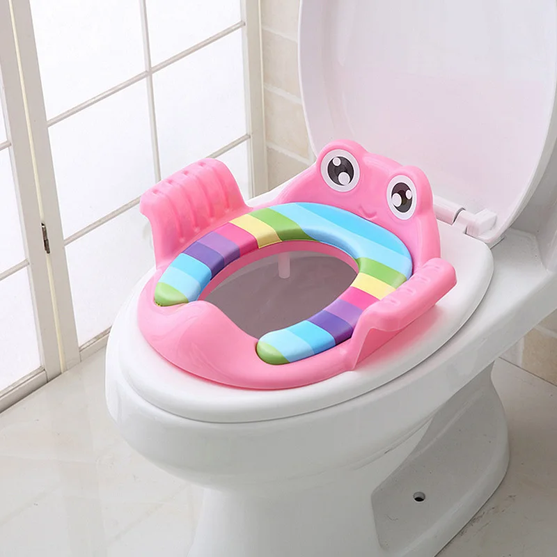 Large Children Toilet Seat Frog Shape Baby Potty Seat Pad Kids Travel