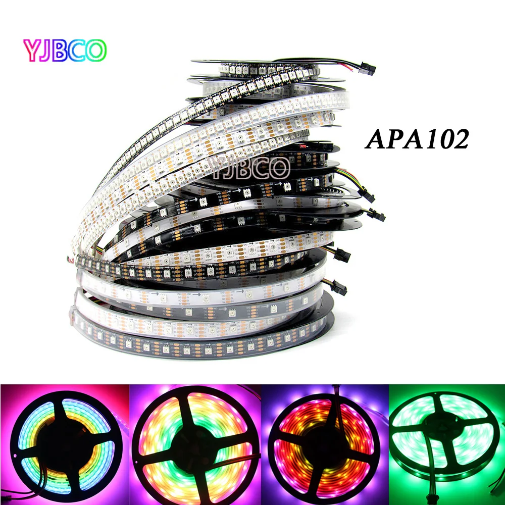 Светодиодный APA102/SK9822 30/36/60/96/144 светодиодный s/метр APA102C 5 в полноцветный гибкий