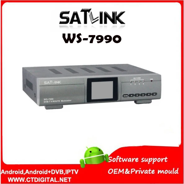 SATLINK WS-7990 DVB-T 4 Route HDMI модулятор цифровой модулятор rf MPEG4 1080P DVB-T модулятор