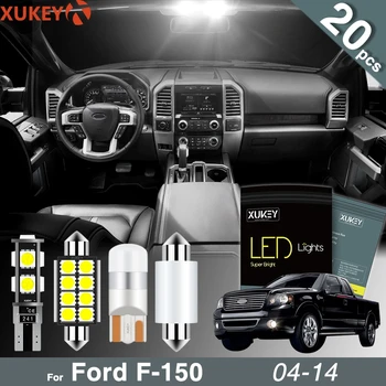 

Xukey 20x LED Interior Lights Kit For Ford F150 F-150 2004 - 2014 Map Parking Door Cargo White Bulbs T10 W5W 168 194 C5W