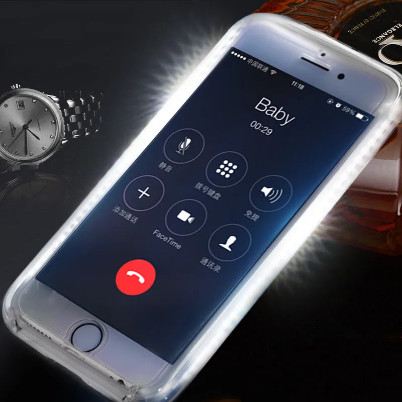Светильник, светящийся чехол для телефона для iphone X, чехол, фото, заполняющий светильник, артефакт для iphone 7 plus, Селфи, мобильный корпус для iphone 8, чехол