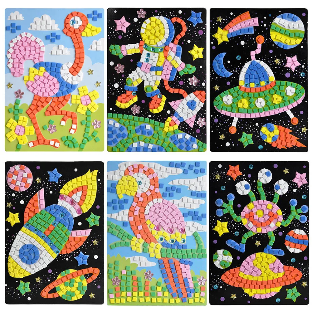 Handmade 3D Children Puzzle DIY Mosaic Foam Stickers EVA Foam Art Kits