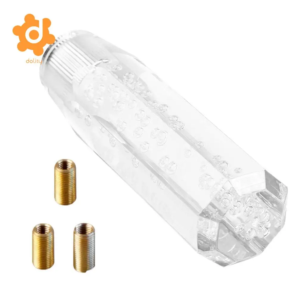 dolity Transparent Gear shift knob Crystal Bubble Shift Knob Manual Fitment 