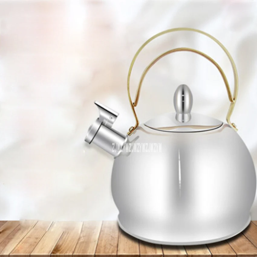 

High Quality Stainless Steel Kettle GS-04043G Automatic Whistle Large Capacity Kettle Induction Cooker Gas Hot Water Kottle 3L