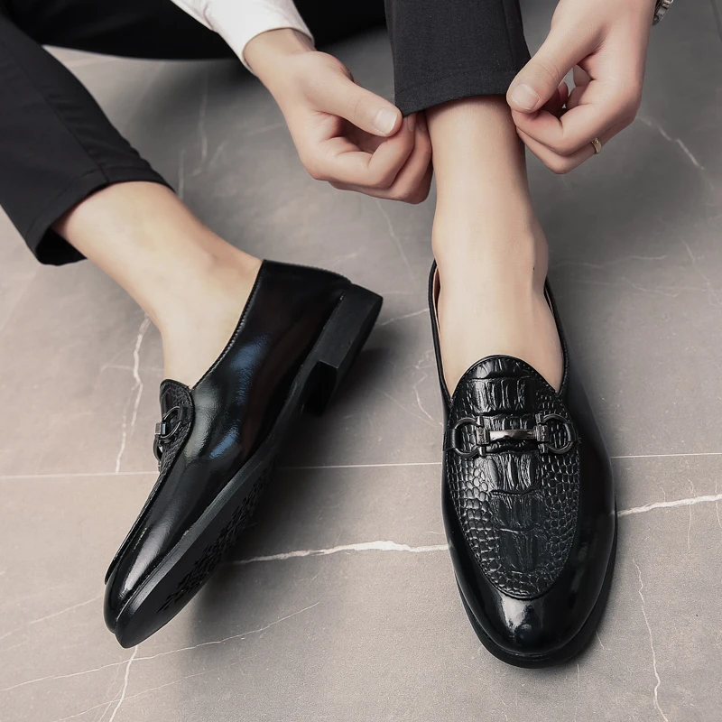 GUDERIAN/новые строгие кожаные туфли для мужчин; деловые туфли-оксфорды из крокодиловой кожи; Vestito Elegante Uomo Zapatos De Vestir