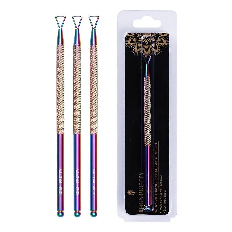 

BORN PRETTY Chameleon Rainbow UV Gel Remover Dual-ended Cuticle Pusher Dead Skin Cleaning Manicure UV Gel Cleaner Nail Art Tools