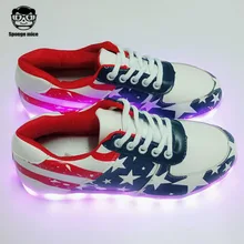 Eur размер 30-42 usb зарядка shoes для детей мальчиков девочек водить световой shoes lace-up повседневная плоским shoes привели детей кроссовки 3 цвета