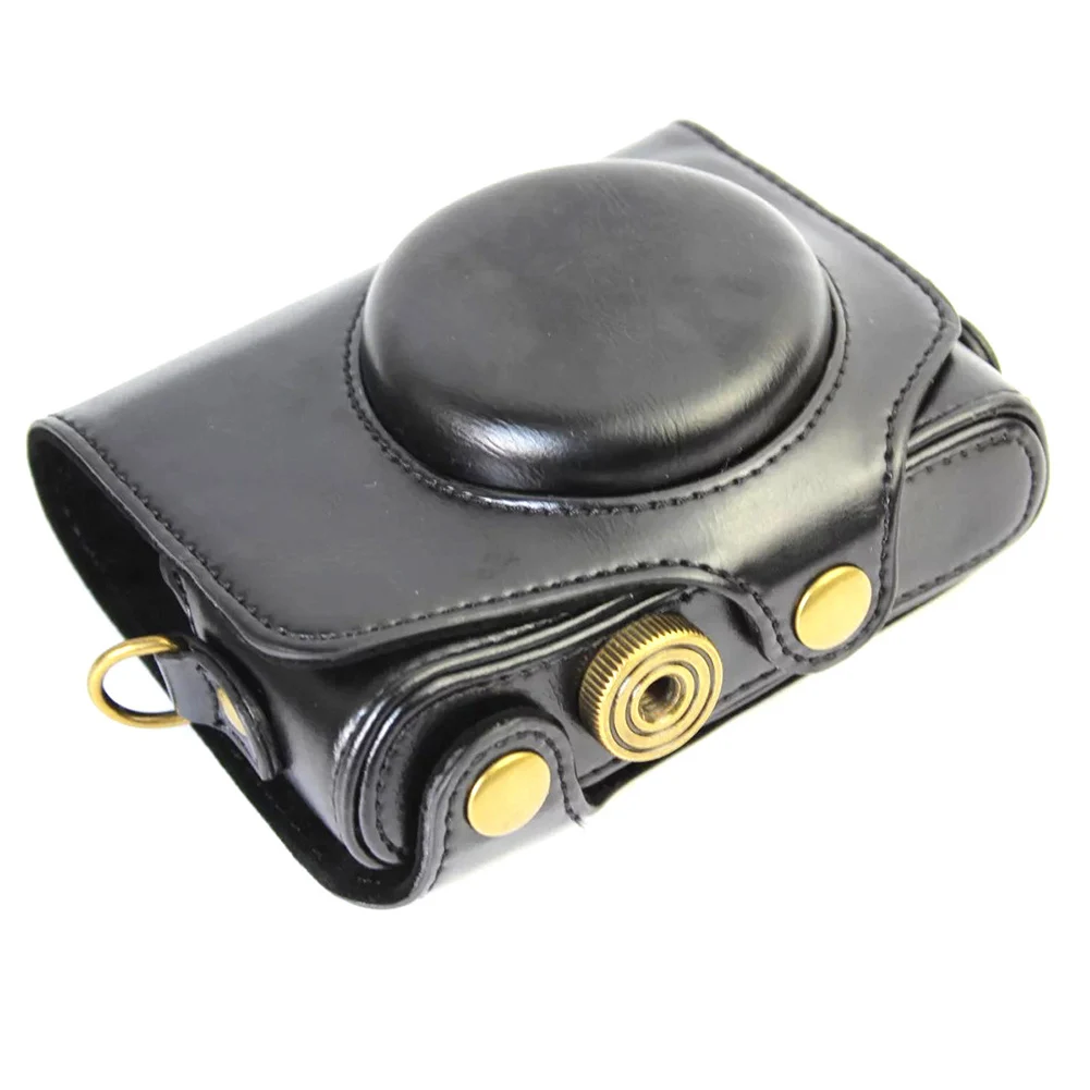 New Hot Camera Storage Bag with Straps PU Leather Wear-resistant Shockproof for Canon NV99 | Электроника