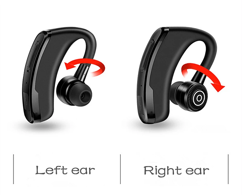V9 Wireless Headset with Mic Voice Control Bluetooth Earphone for Phone Fit on Left Right ear (5)