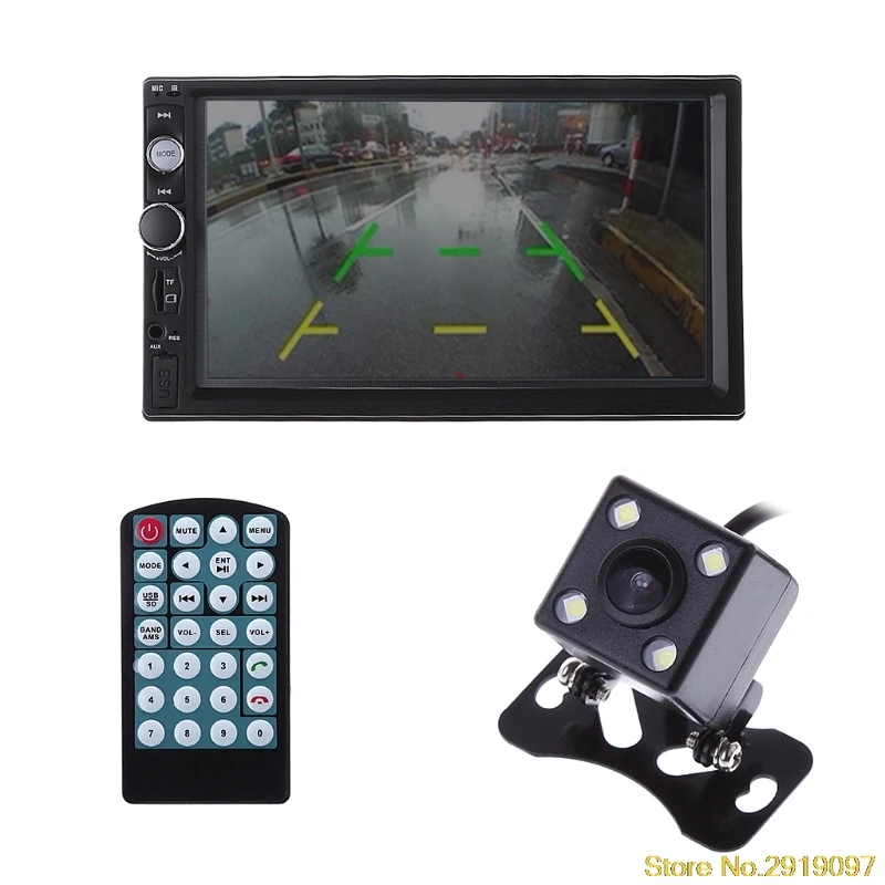 

2 Din Car Radio 7" HD Player MP5 Touch Screen Digital Display Bluetooth Multimedia USB 2din Autoradio Car Backup Monitor