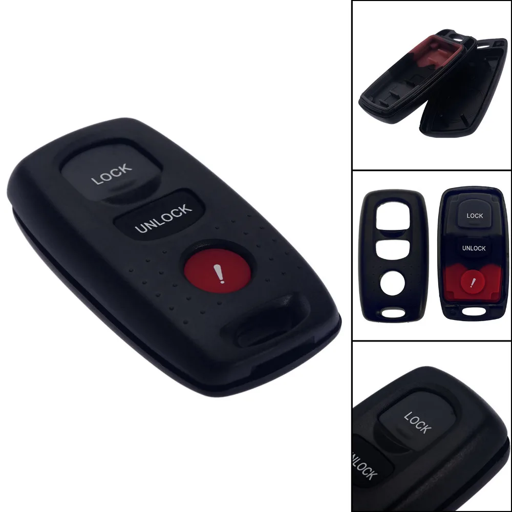Remote Replacement Key Fob Case Shell Cover 3 buttons Keyless Transmitter Entry for Mazda Repair Kit Auto Car Smart Electronics