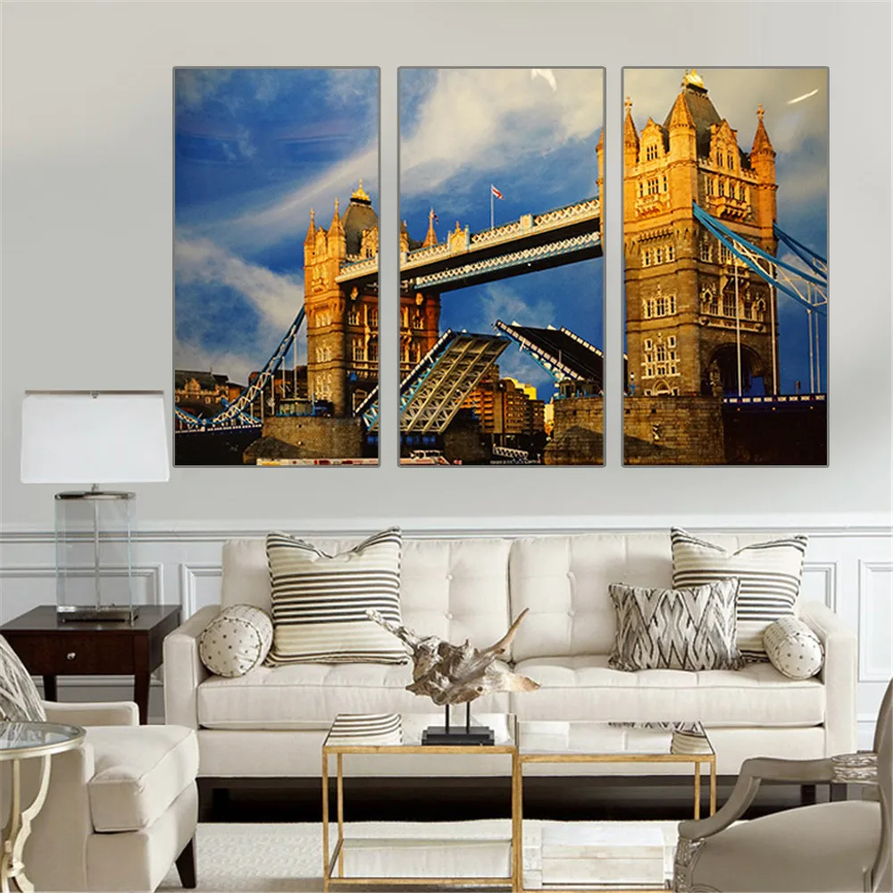 Картина с Башней холщовая без оправы 3 шт.|picture for living room|wall picturescanvas painting |