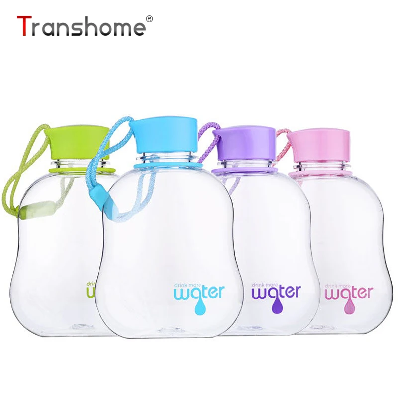 

Transhome Portable Sport Bottle For Water Plastic Bottle 350ml Sport Drinking Water Bottle Leak proof Travel Bottles Drinkware
