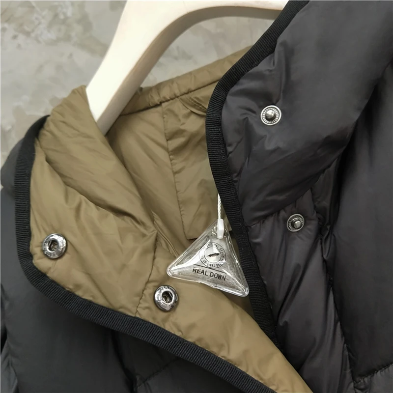 [XITAO] White Duck Down Women 2018 Winter Korea Fashion New Single Breasted Full Sleeve Solid Color Long Down Coat LYH1852