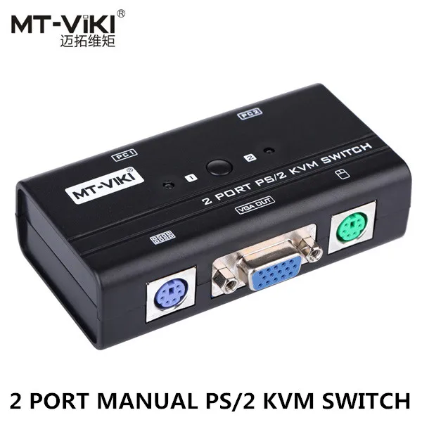 MT Viki 2 Port VGA KVM Switch PS/2 Mouse Keyboard Console