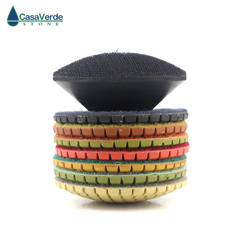 8 pcs 3/" Convex diamond polishing pad//pads set