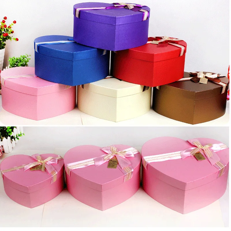 Buy 3 Pcs A Set Heart Shaped Flower Box