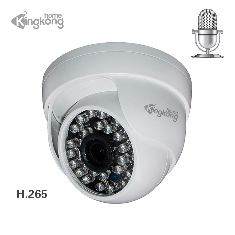 Kingkonghome 4MP 1080 P IP Камера Встроенный микрофон аудио наблюдения ONVIF прибор ночного видения видеонаблюдения безопасности в помещении купольная