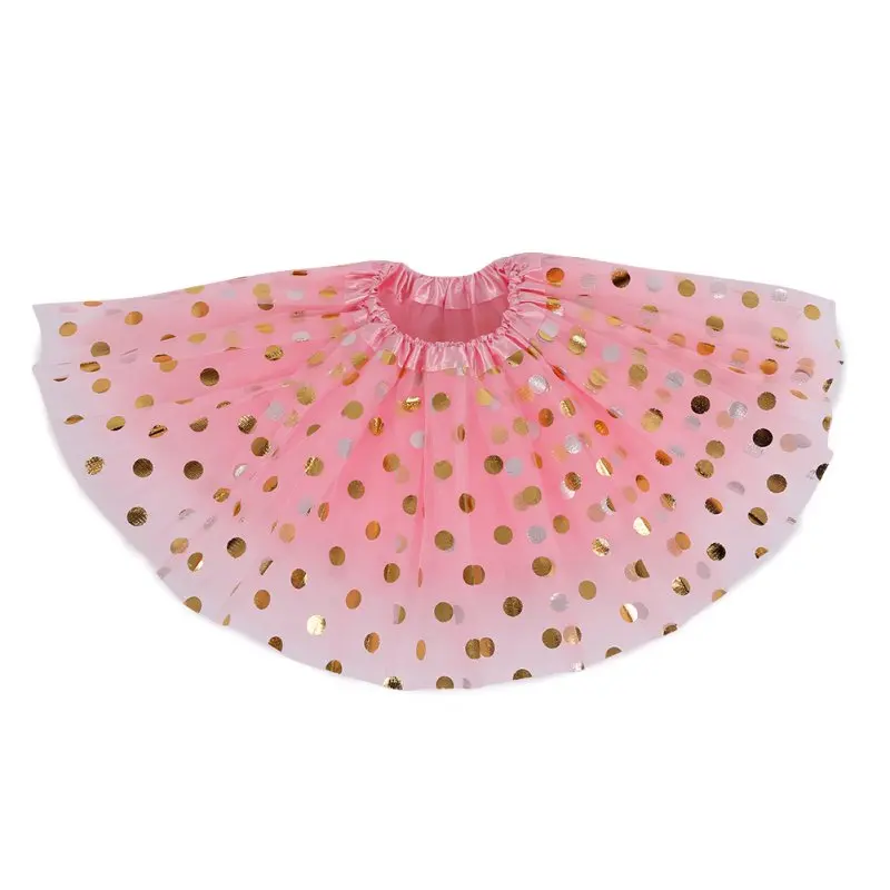 Child Girl Tulle Tutu Skirts Infant Toddler Bling Sequin Colorful Polka