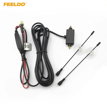

FEELDO Car F Connector Digital Auto TV Antenna with Built-in Booster Amplifier #FD-909