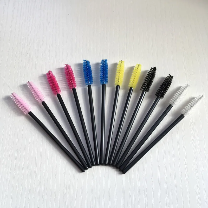 

50pcs Nylon Tower Tip plastic mascara brush Eyelashes Extension Indivdual Applicators Mascara Brush for Woman Free Shipping