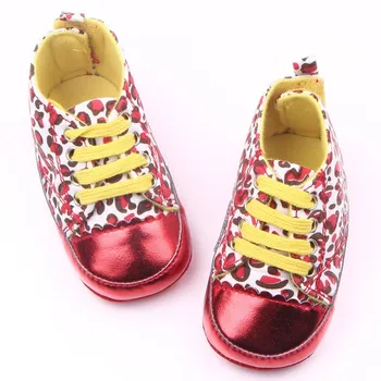 

Toddler Baby Girls Shoes Glossy Leopard Infant Soft Sole First Walker Kids Girls First Walkers Infnat New born Baby Shoes Canvas