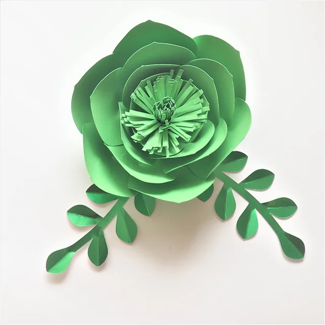 handmade cardstock rose diy paper flowers leaves set for wedding paper flower leaves
