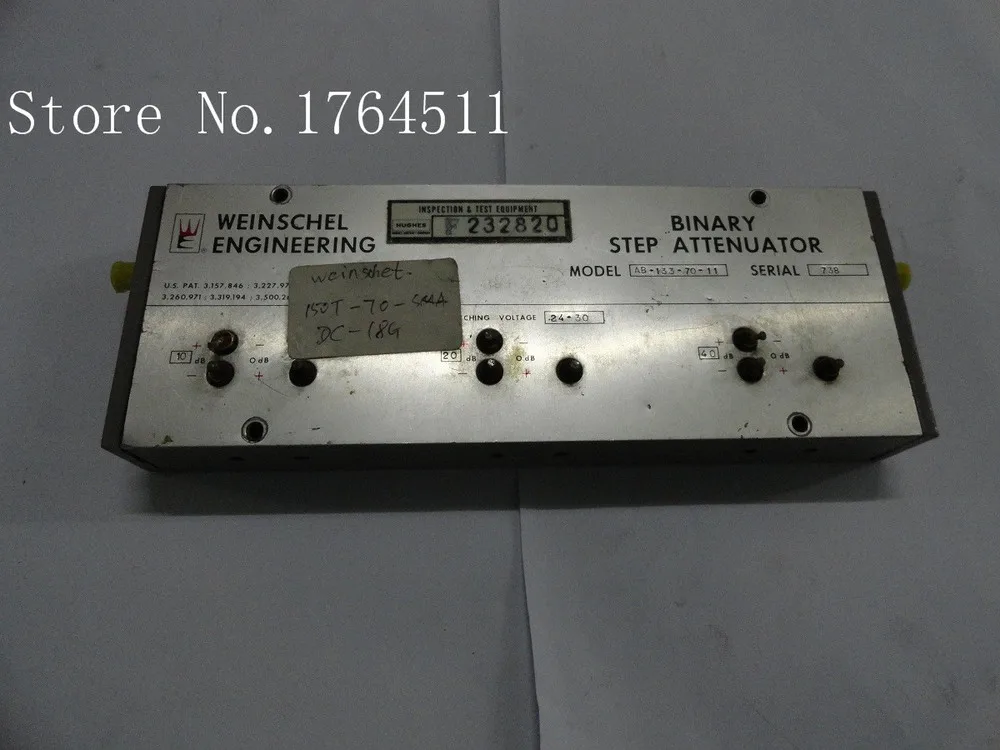 

[BELLA] The programmable step attenuator Weinschel AB-133-70-11 70dB 18GHz SMA