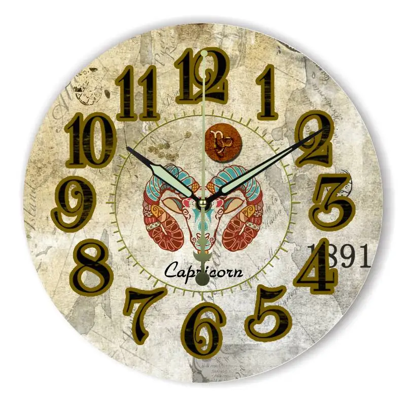 Cartoon Taurus wall decoration clocks absolutely silent kids bedroom decor wall clock creative