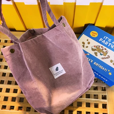 Вместительная женская Вельветовая Сумка-тоут, Женская Повседневная сумка через плечо, складная многоразовая пляжная сумка для покупок, Холщовая Сумка для покупок