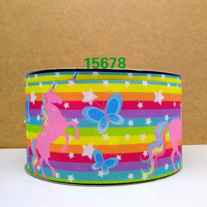50 двор мультфильм печатных Grosgrain ленты 17422 - Цвет: 15678