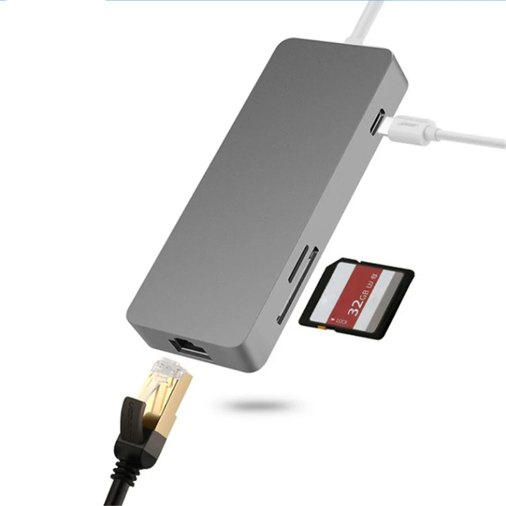

7-in-1 USB Hub Multifunction USB C Hub with 4K Video HD/VGA USB 3.0 Type C HUB For Huawei MateBook Lenovo Yoga 900