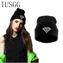 Алмаз печати Для Мужчин's на весну и зиму женская вязаная шапка хип-хоп вязаная шапочка из хлопка шапочка в стиле кэжуал зима-осень Повседневное спортивный клуб