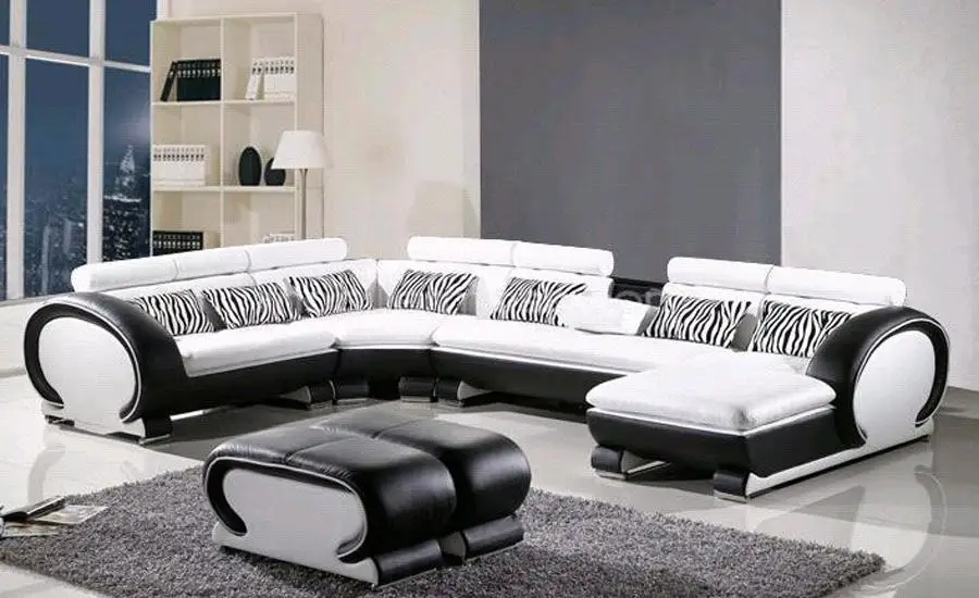 L Shaped Sofa Genuine Leather Corner With Ottoman Chaise Lounge Set Low Price Settee Design For Drawing Room Furniture design for drawing room furniture. L Shaped Sofa Genuine Leather Corner With Ottoman Chaise Lounge Set Low Price Settee Design For Drawing Room Furniture