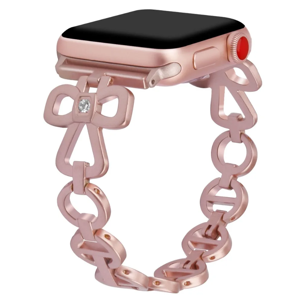 Ремешок из розового золота для Apple Watch Band 42 мм металлический браслет iWatch 38 Series 3