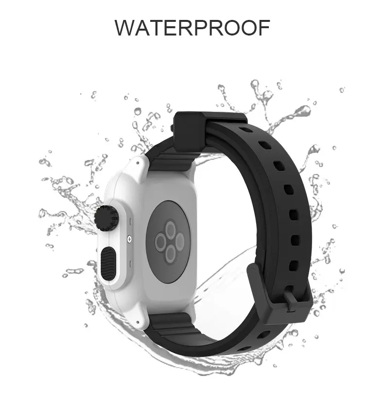 Хохлатая ремешок для спортивных часов для Apple Watch водостойкий Чехол Iwatch Группа 42 мм серии 3 2 Силиконовые наручные Ремешки наручных часов +