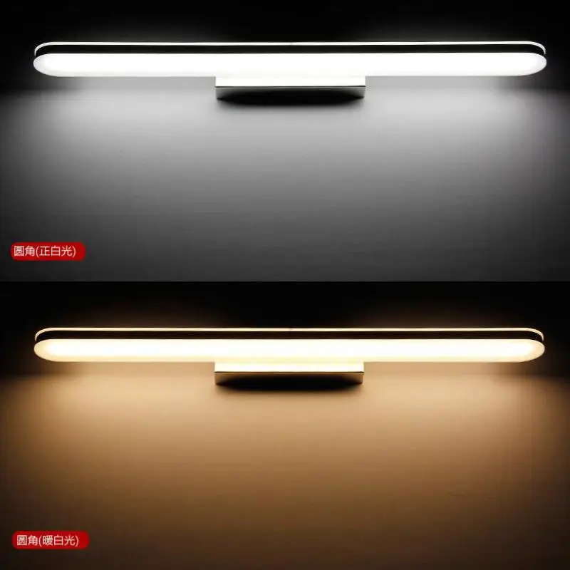 الحديث للماء ip65 مكافحة الضباب الحمام الاكريليك 8 واط/40 سنتيمتر مصابيح الحائط أضواء الغرور مرآة أدى الجدار الشمعدانات ac 80-265 فولت 1111