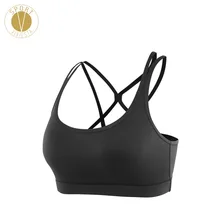 Спортивный бюстгальтер с несколькими ремешками на спине Женская тренировка Бег Йога мягкий эластичный Эластичный впитывающий пот и комфорт беспроводной бюстгальтер верхняя одежда для занятий спортом
